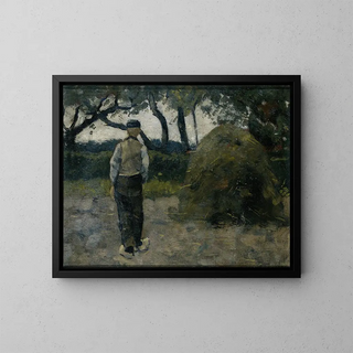Richard Nicolas Roland Holst - A Farmer standing near a HayStack.webp