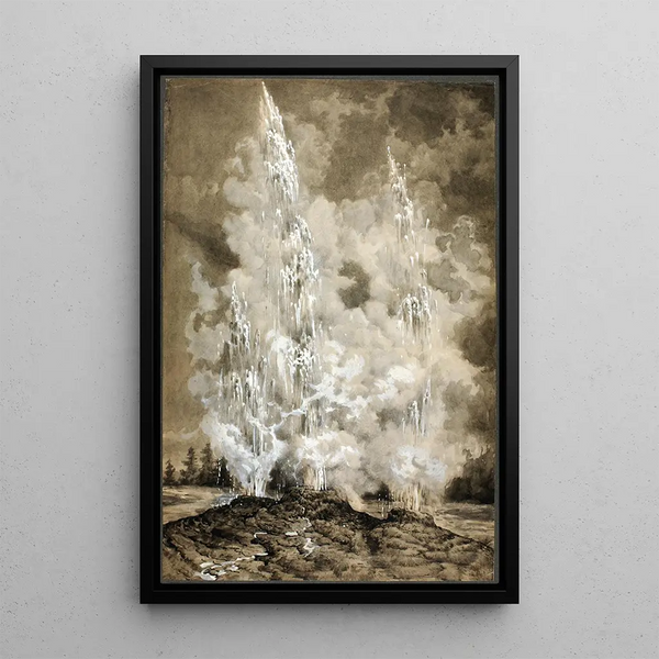 Geyser de Yellowstone - Richard Norris Brooke — indrammet kunstværk på væggen