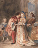 Portia og Bassanio - Richard Parkes Bonington — visning af kunstværket