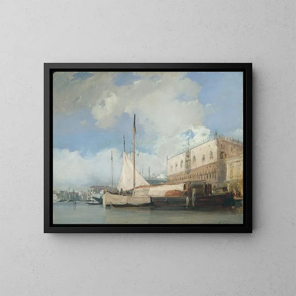 Le Palais des Doges à Venise - Richard Parkes Bonington — indrammet kunstværk på væggen