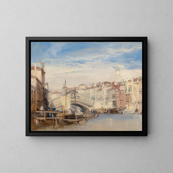 Le Rialto à Venise - Richard Parkes Bonington — indrammet kunstværk på væggen