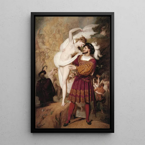 Faust og Lilith - Richard Westall — indrammet kunstværk på væggen