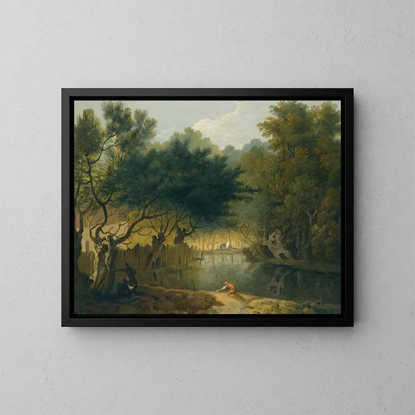 En udsigt over St James's Park i London - Richard Wilson — indrammet kunstværk på væggen