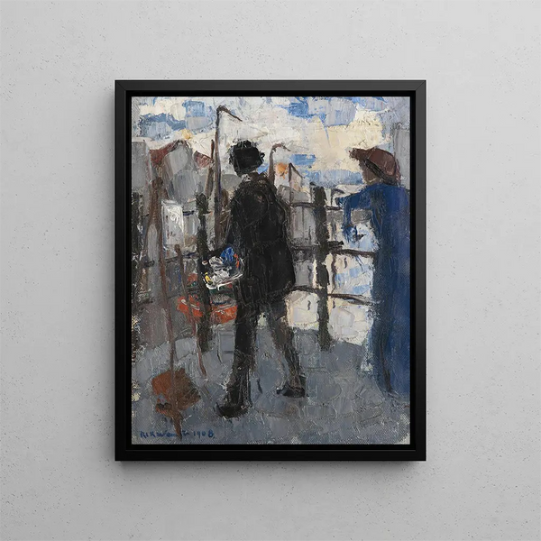 Le Peintre du Hoogbrug à Malines - Rik Wouters — indrammet kunstværk på væggen