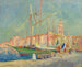 Bateaux pavoisés dans le port de Saint-Tropez - Robert Antoine Pinchon — visning af kunstværket