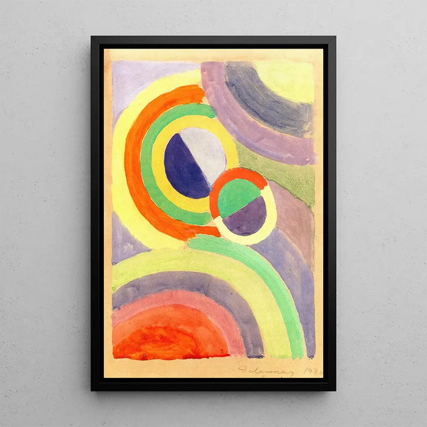 Komposition - Robert Delaunay — indrammet kunstværk på væggen