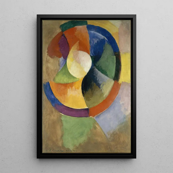 Formes circulaires Soleil nr. 2 - Robert Delaunay — indrammet kunstværk på væggen