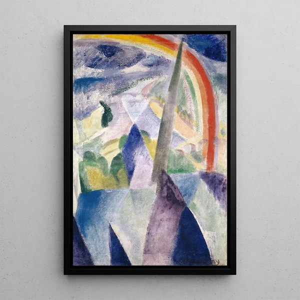 La flèche de Notre-Dame Vue de Paris Notre-Dame - Robert Delaunay — indrammet kunstværk på væggen