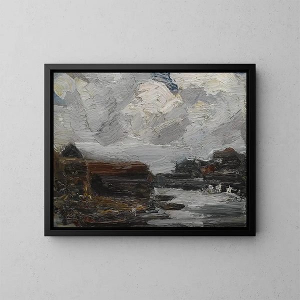 Canal à Haarlem, Holland - Robert Henri — indrammet kunstværk på væggen