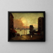 Cumulus skyer over East River - Robert Henri — indrammet kunstværk på væggen