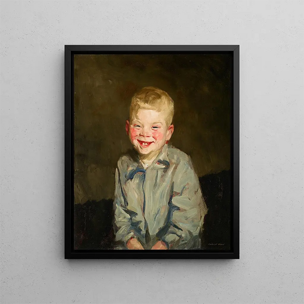 Dreng der ler - Robert Henri — indrammet kunstværk på væggen