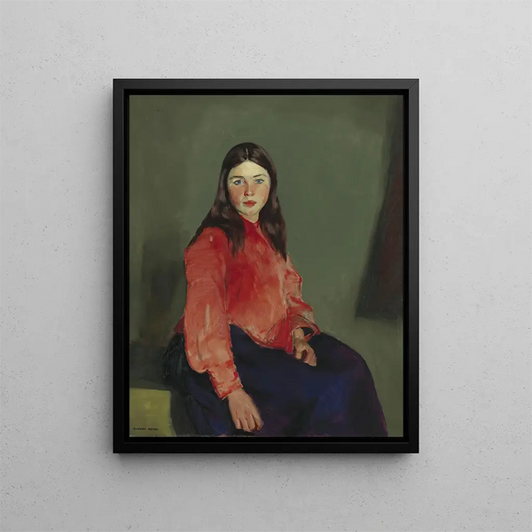 Marie du Connemara - Robert Henri — indrammet kunstværk på væggen