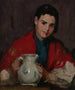Ségovie-pigen, der holder en krukke - Robert Henri — visning af kunstværket