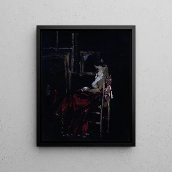 Le modèle - Robert Henri — indrammet kunstværk på væggen
