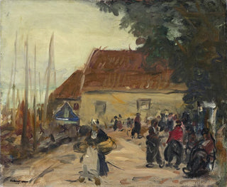 Scène de rue à Volendam - Robert Henri — visning af kunstværket