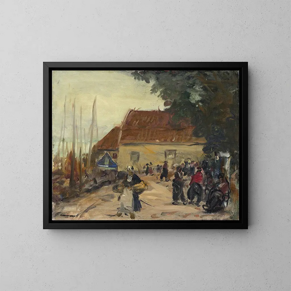 Scène de rue à Volendam - Robert Henri — indrammet kunstværk på væggen