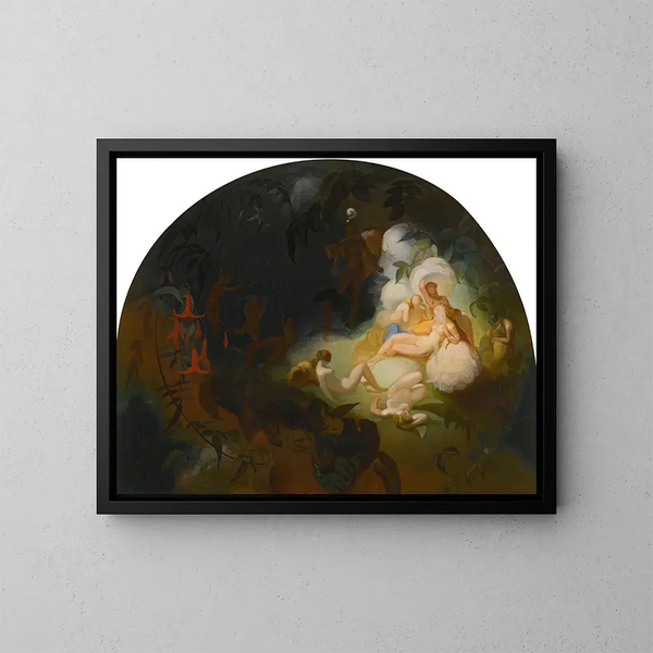 Titania dort - Robert Huskisson — indrammet kunstværk på væggen