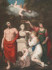 Sculape Cérès og Cupidon, der hylder busten af Linnus - Robert John Thornton — visning af kunstværket