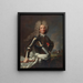 Portrait af en overofficer ridder af Saint-Louis-ordenen - Robert Le Vrac de Tournieres — indrammet kunstværk på væggen