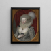 Portrait af en kvinde, muligvis Frances Cotton, Lady Montagu de Boughton Castle, Northamptonshire - Robert Peake den Ældre — indrammet kunstværk på væggen