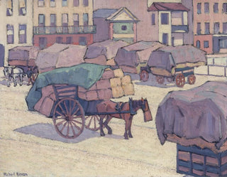 Robert Polhill Bevan - Hay Carts Cumberland Market.webp