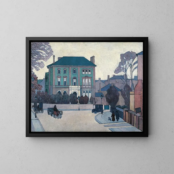 La maison verte de St John's Wood - Robert Polhill Bevan — indrammet kunstværk på væggen