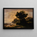 Landskab med familie ved søbredden - Robert S. Duncanson — indrammet kunstværk på væggen