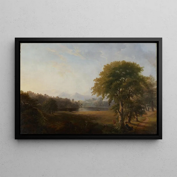 Landskab Uden titel - Robert S. Duncanson — indrammet kunstværk på væggen