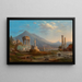 Vésuve og Pompeji - Robert S. Duncanson — indrammet kunstværk på væggen