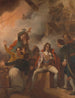 Le comte de Sandwich nægter at opgive sit skib under slaget ved Solebay - Robert Smirke — visning af kunstværket