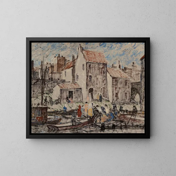 La fête en bateau - Robert Spencer — indrammet kunstværk på væggen