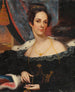 Portrait af en kvinde, der holder et medaljon Mme O. P. Worthington - Robert Street — visning af kunstværket