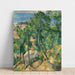 Reproduktion af maleriet Rochers, pins og hav ved l'Estaque - Paul Cézanne