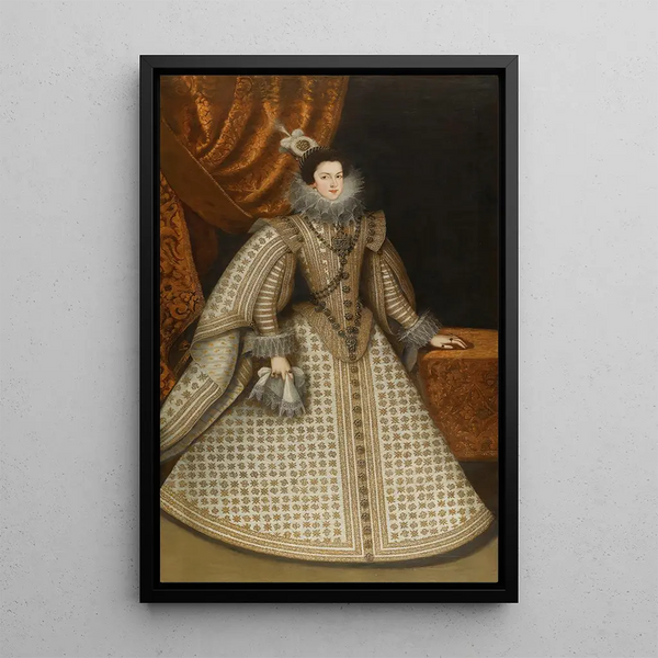 Portrait af Isabel de Bourbon - Rodrigo de Villandrando — indrammet kunstværk på væggen