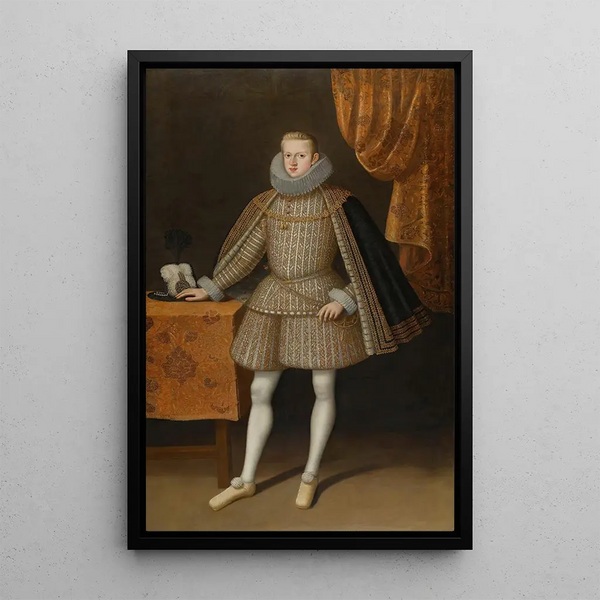 Portrait af Filip IV af Spanien - Rodrigo de Villandrando — indrammet kunstværk på væggen