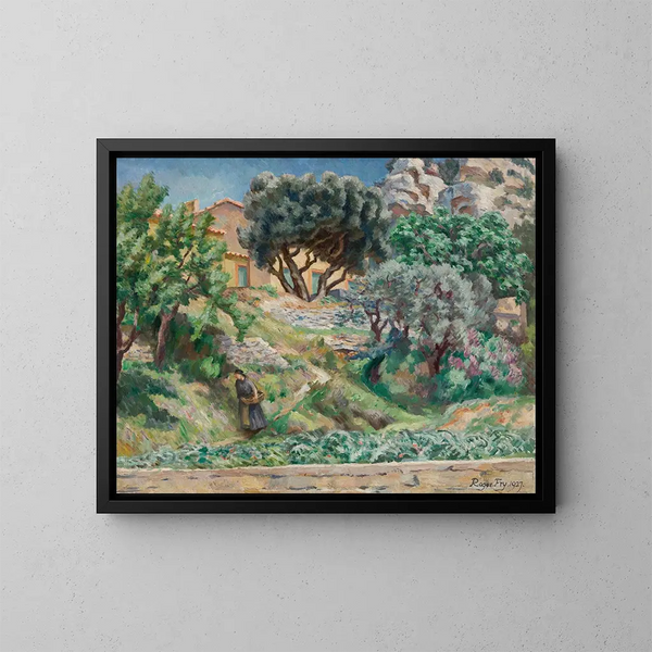 Landskab fra Provence i Saint-Rémy - Roger Fry — indrammet kunstværk på væggen