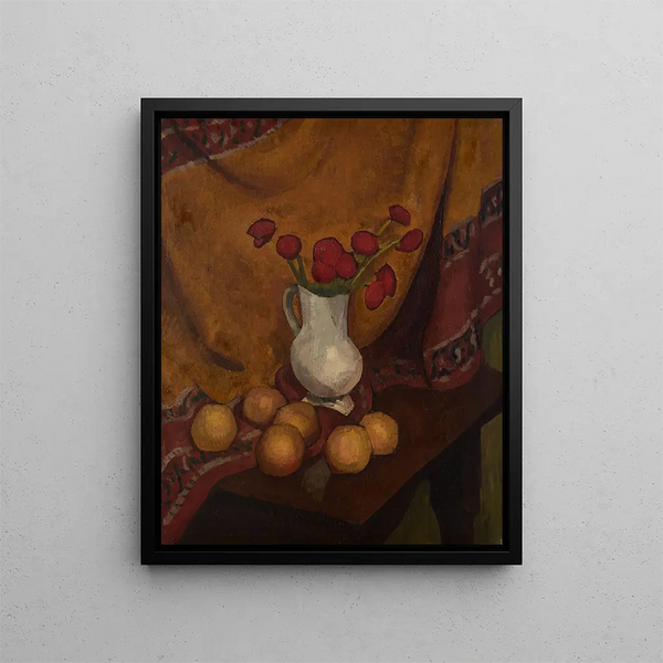 Vase de coquelicots - Roger de La Fresnaye — indrammet kunstværk på væggen