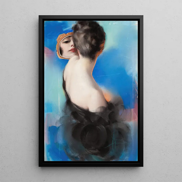 Forsideillustration til American Sunday - Rolf Armstrong — indrammet kunstværk på væggen