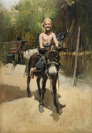 Romualdo Locatelli - A Boy on a Donkey.webp
