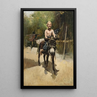 Romualdo Locatelli - A Boy on a Donkey.webp