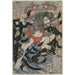 Reproduktion af maleriet Rori Hakuchō Chōjun (fra serien De 108 helte fra romanen Shui Hu Zhuan) - Utagawa Kuniyoshi