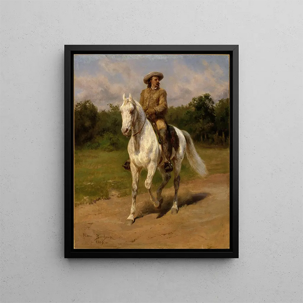 Colonel William F. Cody Buffalo Bill - Rosa Bonheur — indrammet kunstværk på væggen
