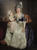 Portræt af en kvinde, der holder sin datter i skødet, olie på lærred - Rose-Adélaïde Ducreux — visning af kunstværket