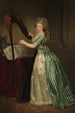 Selvportræt med en harpe - Rose-Adélaïde Ducreux — visning af kunstværket
