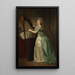 Selvportræt med en harpe - Rose-Adélaïde Ducreux — indrammet kunstværk på væggen