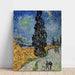 Reproduktion af maleriet Vej med en cypres og en stjerne - Vincent van Gogh