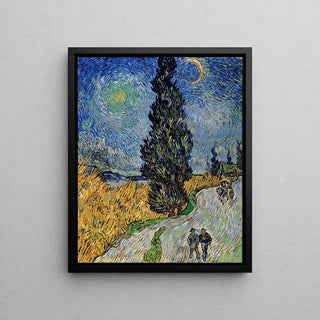 Vej med en cypres og en stjerne - Vincent van Gogh