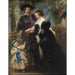 Reproduktion af maleriet Peter Paul Rubens' maleri, hans kone Helena Fourment og deres søn Frans - Peter Paul Rubens