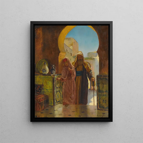 Et hjælpsomt skud - Rudolf Ernst — indrammet kunstværk på væggen