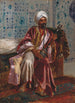 Arabisk maleri med rygende narguilé - Rudolf Ernst — visning af kunstværket